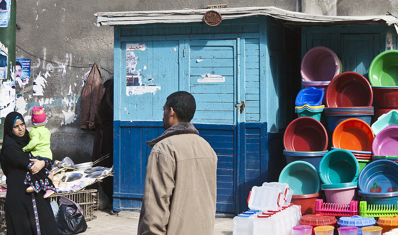 Street Vendor with Plastics