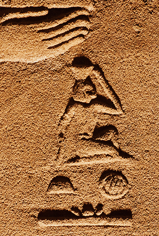 Philae Hand over Hieroglyphics